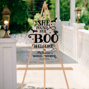 Sie fand ihr Boo-Brautjunggesellinnenabschied-Will Acrylschild