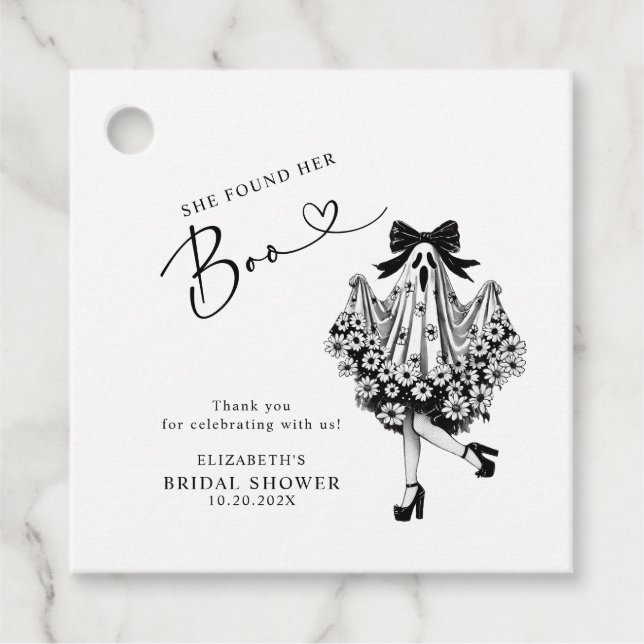 Sie fand ihr Boo Ghost-Brautparty Geschenkanhänger (Vorderseite)