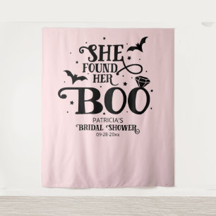 Sie fand ihr Boo Halloween Brautdusche Kulisse Wandteppich
