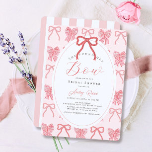 Sie fand ihr Bow Pink Ribbon Brautparty Einladung