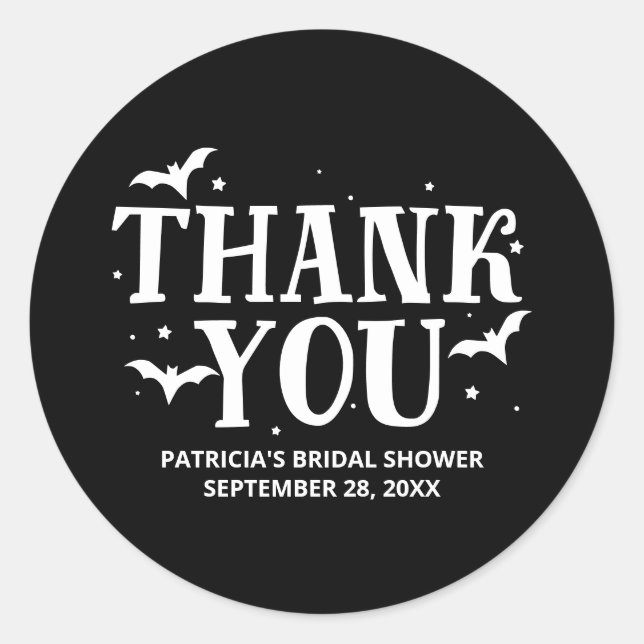 Sie fand ihr Brautparty zu Halloween Runder Aufkleber (Vorderseite)