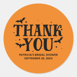 Sie fand ihr Brautparty zu Halloween Runder Aufkleber