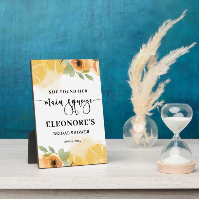 Sie fand ihr Brautparty zum Haupt Squeeze Willkomm Fotoplatte (Seite)