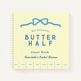 Sie fand ihr Butter-Halb-Hochzeitsdusche-Gästebuch Notizbuch