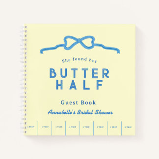Sie fand ihr Butter-Halb-Hochzeitsdusche-Gästebuch Notizbuch