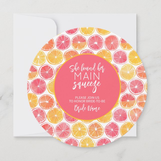 Sie fand ihr Haupt-Squeeze-Brautparty Einladung (Vorderseite)