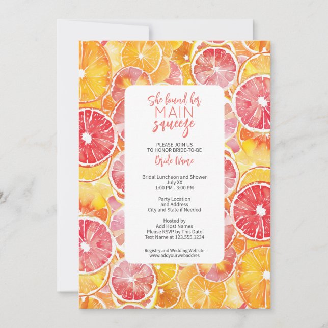 Sie fand ihr Haupt-Squeeze-Brautparty Einladung (Vorderseite)
