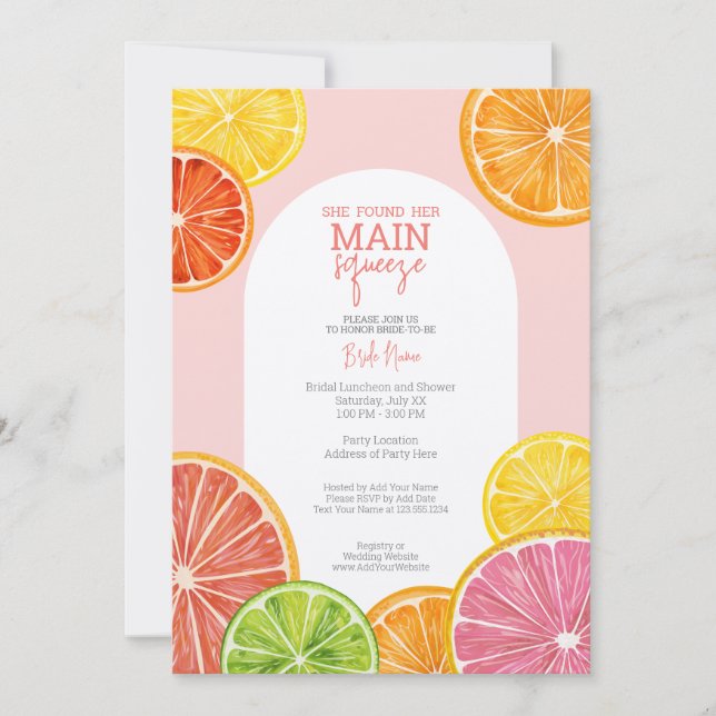 Sie fand ihr Haupt-Squeeze-Brautparty Einladung (Vorderseite)