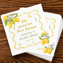 Sie fand ihr Haupt Squeeze Brautparty Lemon Serviette