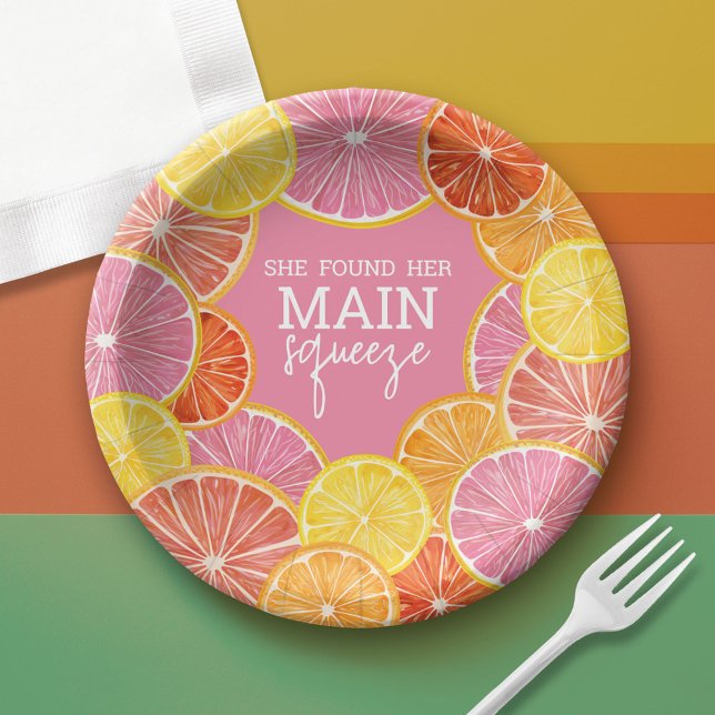 Sie fand ihr Haupt-Squeeze-Brautparty Pappteller (Custom Paper Plate)