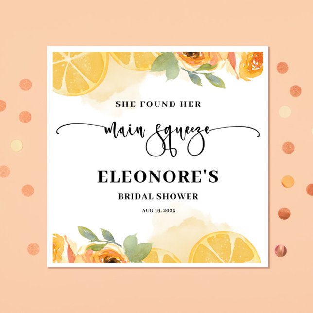 Sie fand ihr Haupt-Squeeze-Brautparty Serviette (Von Creator hochgeladen)