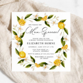Sie fand ihr Haupt-Squeeze-Citrus-Brautparty Einladung