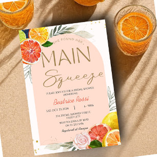 Sie fand ihr Haupt-Squeeze-Citrus-Brautparty Einladung
