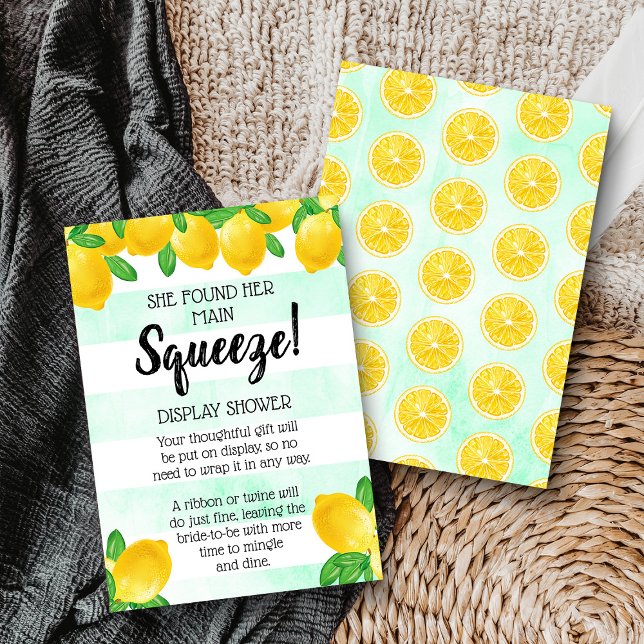 Sie fand ihr Haupt Squeeze Lemon Brautparty Begleitkarte (Von Creator hochgeladen)