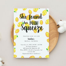 Sie fand ihr Haupt Squeeze Lemon Brautparty