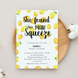 Sie fand ihr Haupt Squeeze Lemon Brautparty Einladung