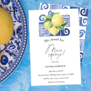 Sie fand ihr Haupt Squeeze Lemon Brautparty Einladung