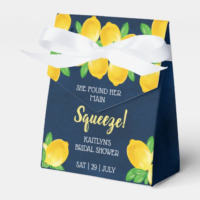 Sie fand ihr Haupt Squeeze Lemon Brautparty Geschenkschachtel (Vorderseite)