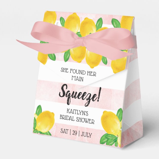 Sie fand ihr Haupt Squeeze Lemon Brautparty Geschenkschachtel (Vorderseite)