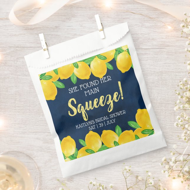 Sie fand ihr Haupt Squeeze Lemon Brautparty Geschenktütchen (Ausgeschnitten)