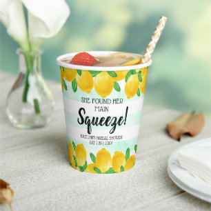 Sie fand ihr Haupt Squeeze Lemon Brautparty Pappbecher