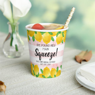 Sie fand ihr Haupt Squeeze Lemon Brautparty Pappbecher