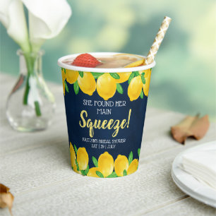 Sie fand ihr Haupt Squeeze Lemon Brautparty Pappbecher