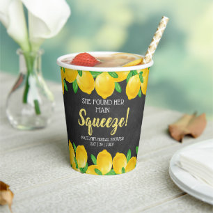 Sie fand ihr Haupt Squeeze Lemon Brautparty Pappbecher