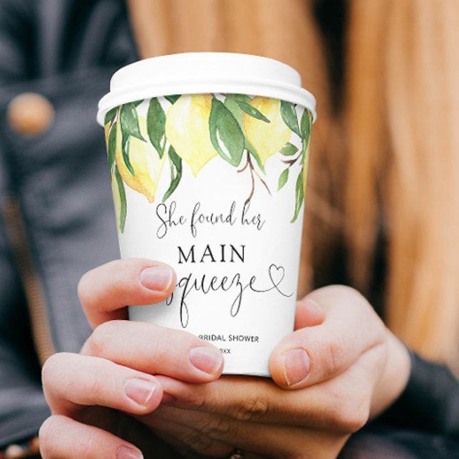 Sie fand ihr Haupt Squeeze Lemon Brautparty Pappbecher (Von Creator hochgeladen)