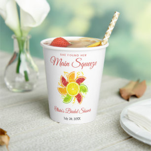 Sie fand ihr Haupt Squeeze Lemon Brautparty Pappbecher