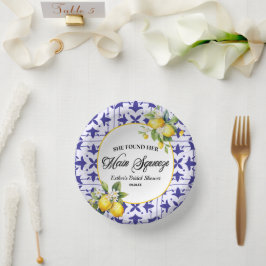 Sie fand ihr Haupt Squeeze Lemon Brautparty Pappteller