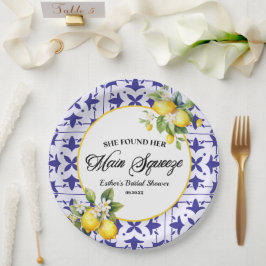 Sie fand ihr Haupt Squeeze Lemon Brautparty Pappteller