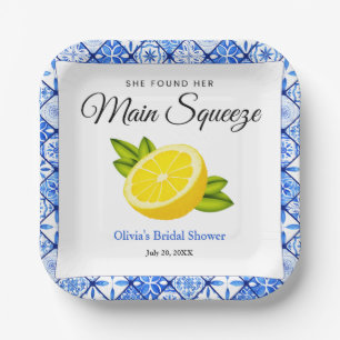 Sie fand ihr Haupt Squeeze Lemon Brautparty Pappteller