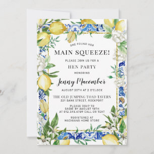 Sie fand ihr Haupt Squeeze Lemon Hen Party Einladung
