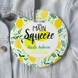 Sie fand ihr Haupt-Squeeze-Lemons-Brautparty Button