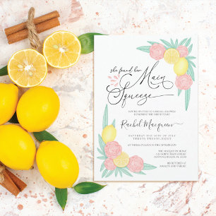 Sie fand ihr Haupt-Squeeze-Lemons-Brautparty Einladung