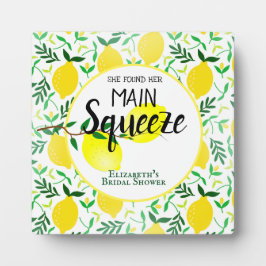 Sie fand ihr Haupt-Squeeze-Lemons-Brautparty Fotoplatte