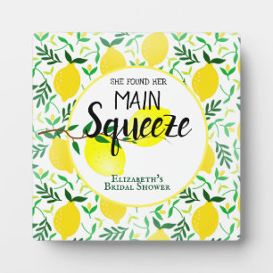 Sie fand ihr Haupt-Squeeze-Lemons-Brautparty Fotoplatte