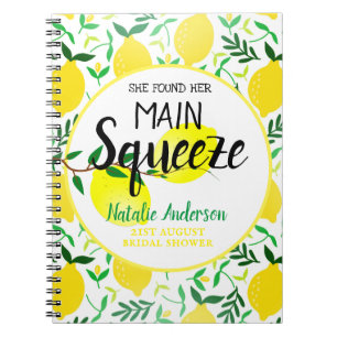 Sie fand ihr Haupt-Squeeze-Lemons-Brautparty Notizblock