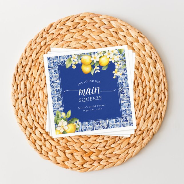 Sie fand ihr Haupt-Squeeze-Lemons-Brautparty Serviette (Von Creator hochgeladen)