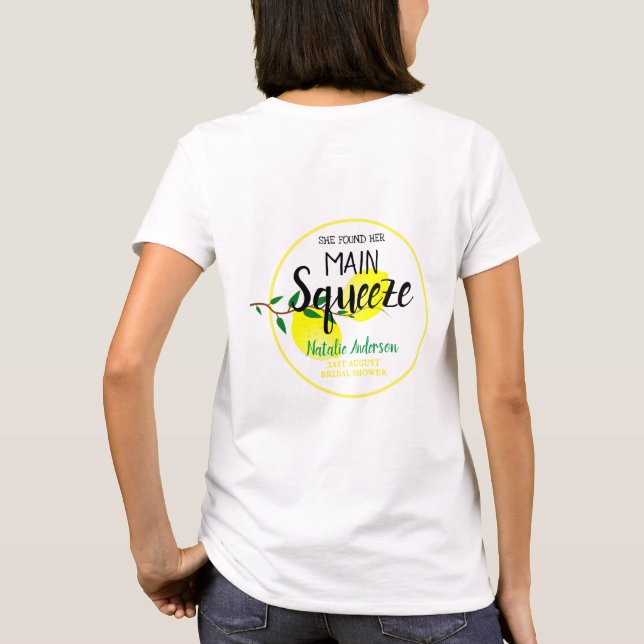 Sie fand ihr Haupt-Squeeze-Lemons-Brautparty T-Shirt (Rückseite)