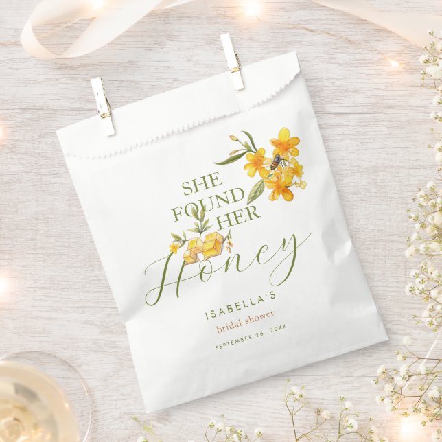 Sie fand ihr Honey Bee Floral Brautparty Geschenktütchen (Ausgeschnitten)