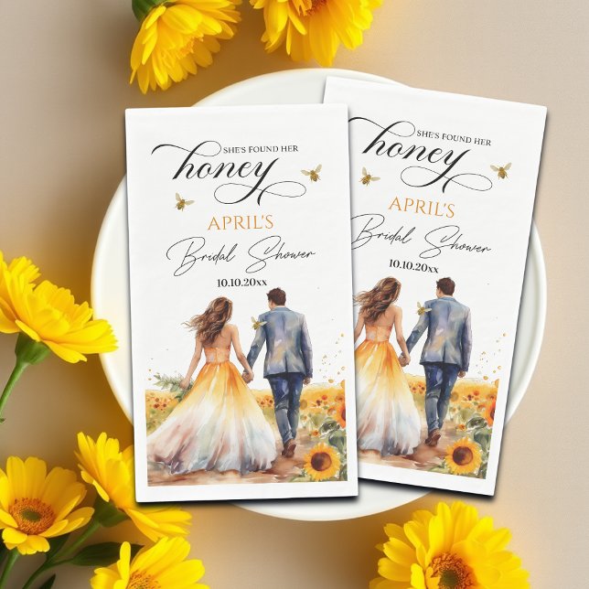 Sie fand ihr Honey-Brautparty Serviette (Von Creator hochgeladen)