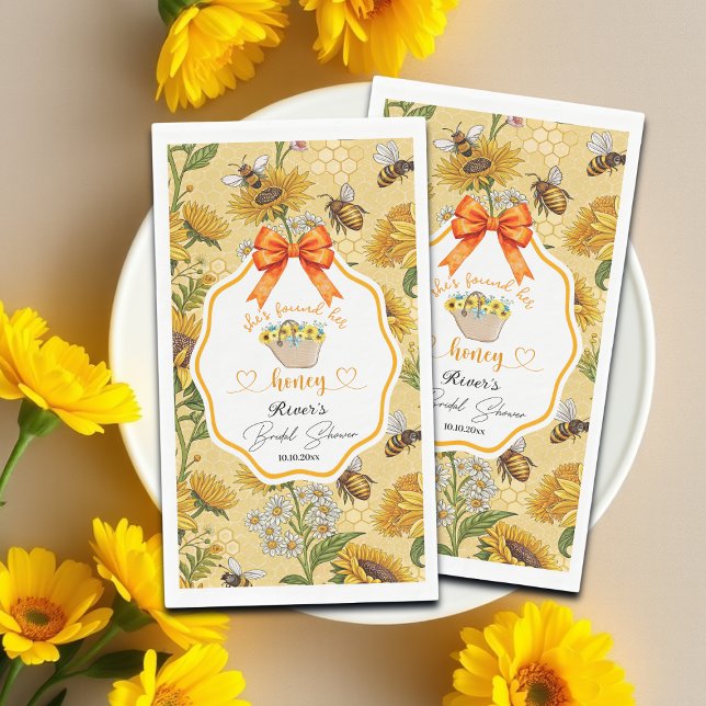 Sie fand ihr Honey-Brautparty Serviette (Von Creator hochgeladen)