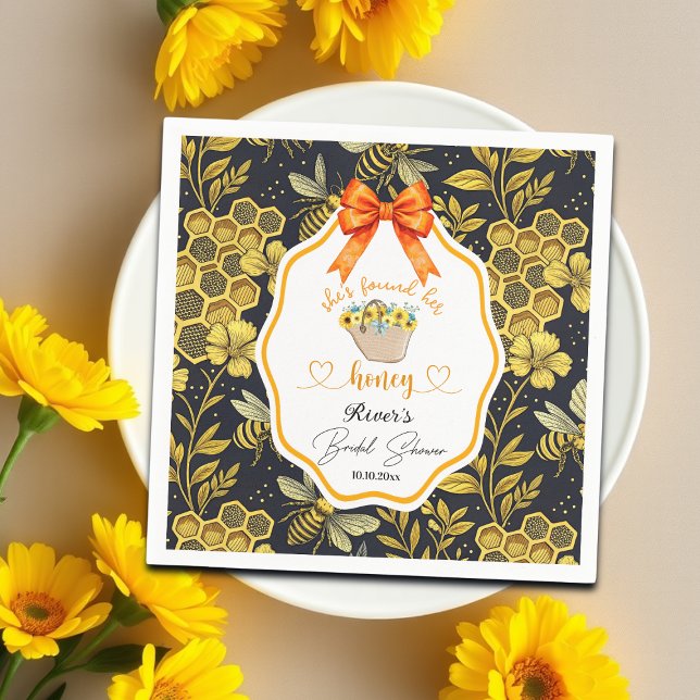 Sie fand ihr Honey-Brautparty Serviette (Von Creator hochgeladen)