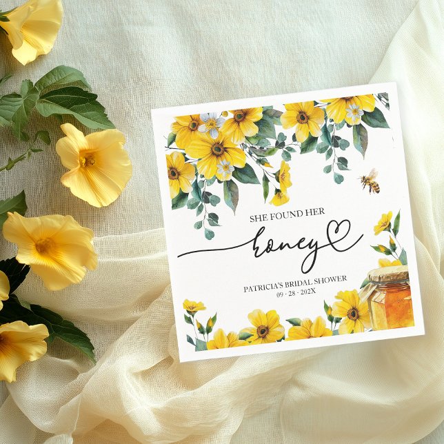 Sie fand ihr Honey-Brautparty Serviette (Von Creator hochgeladen)