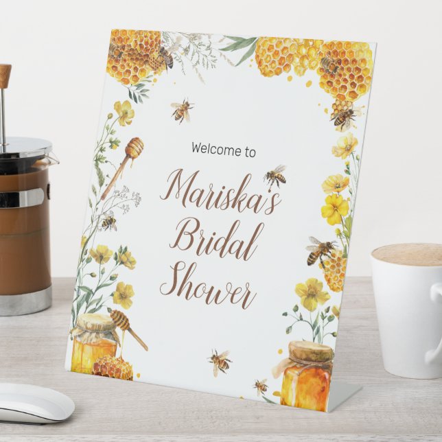 Sie fand ihr Honey-Brautparty Sockelschild (In Situ)