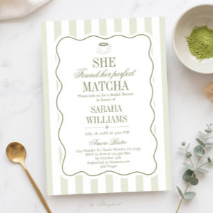 Sie fand ihr perfektes Matcha-Brautabschiedsparty Einladung