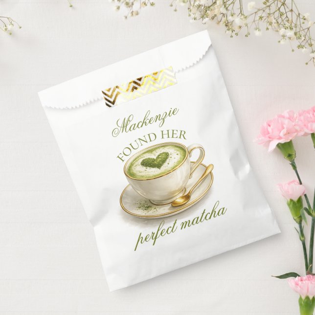 Sie fand ihr perfektes Matcha-Bridal-Shower Geschenktütchen (Versiegelt)