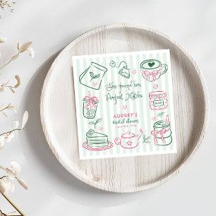 Sie fand ihr perfektes Matcha-Grün für die Brautpa Serviette